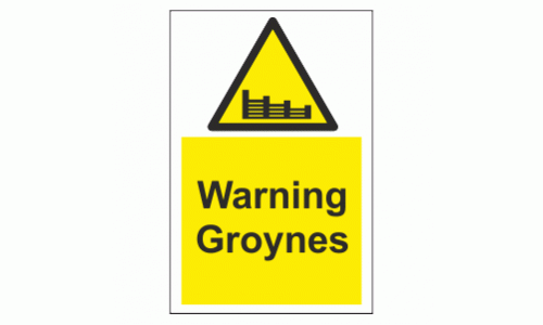 Warning Groynes sign
