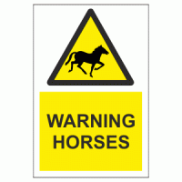 Warning Horses sign