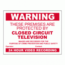 Warning these premises are protected by closed circuit television