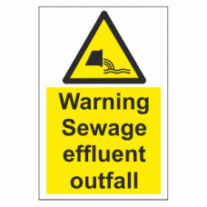 Warning Sewage effluent outfall sign