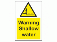 Warning Shallow water sign