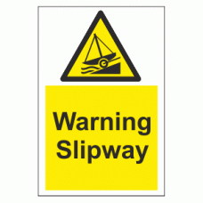 Warning slipway sign