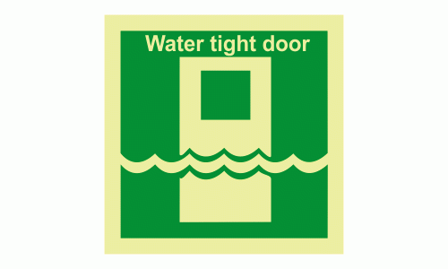 Water Tight Door Photoluminescent IMO 191233 Sign