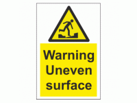 Warning Uneven surface sign