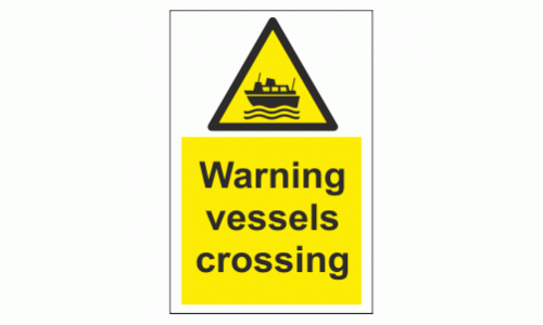 Warning Vessels crossing sign
