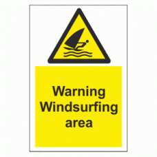 Warning Windsurfing area sign
