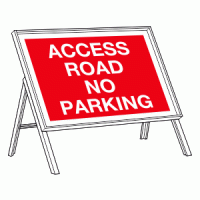 Access road no parking sign 