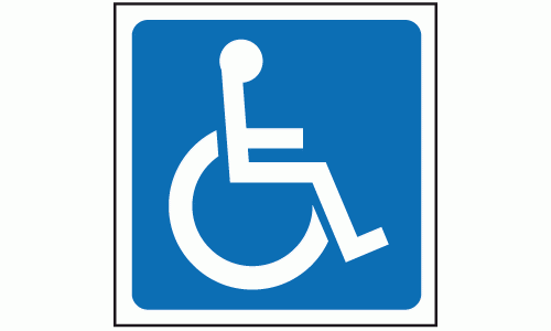 Wheelchair symbol sign