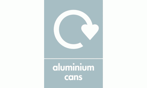Aluminium Cans Waste Recycling Signs WRAP Recycling Signs 
