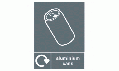 Aluminium Cans Recycling Sign
