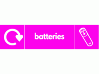 Batteries Waste Recycling Signs WRAP ...