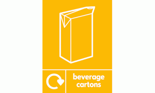 Beverage Cartons Waste Recycling Signs WRAP Recycling Signs