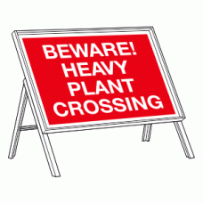 Beware heavy plant crossing sign 