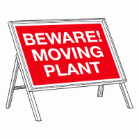 Beware moving plant sign