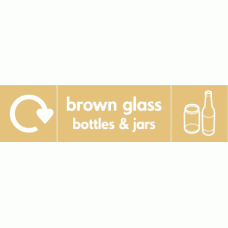 Brown Glass Bottles & Jars Waste Recycling Signs WRAP Recycling Signs 