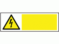 Electrical risk warning blank