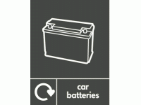 Car Batteries Waste Recycling Signs W...