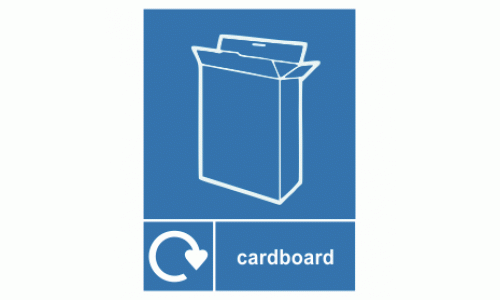 Cardboard Waste Recycling Signs WRAP Recycling Signs