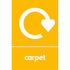 Carpet Waste Recycling Signs WRAP Recycling Signs 