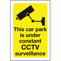 This car park is under constant CCTV surveillance sign