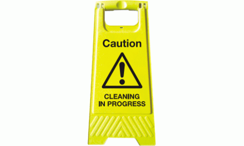 Caution cleaning in progress A-Board
