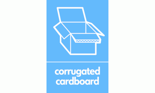 Corrugated Cardboard Waste Recycling Signs WRAP Recycling Signs