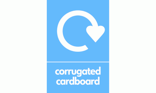 Corrugated Cardboard Waste Recycling Signs WRAP Recycling Signs