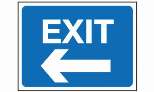 Exit Left Sign