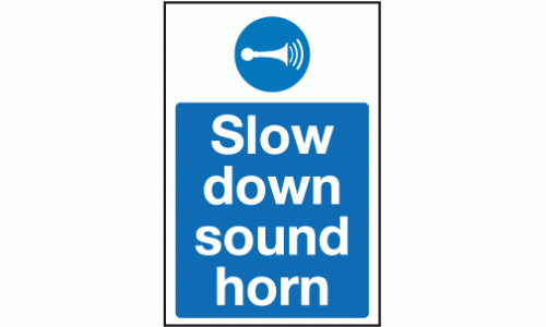 Slow down sound horn