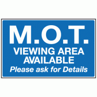 M.O.T. viewing area available please ask for details