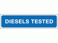 Diesels tested sign