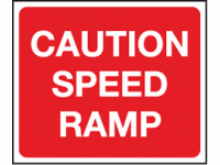 Caution speed ramp sign 