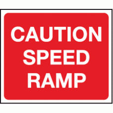 Caution speed ramp sign 