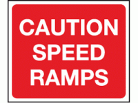 Caution speed ramps sign 