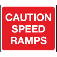 Caution speed ramps sign 