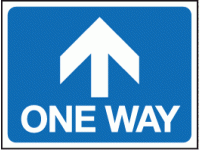 One way ahead sign