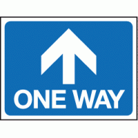 One way ahead sign