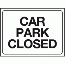 Car park closed sign