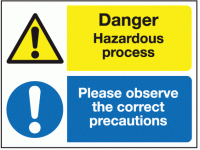 Danger hazardous process please obser...