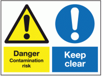 Danger contamination risk keep clear