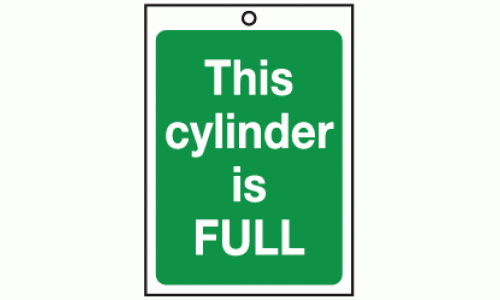 This cylinder is full sign