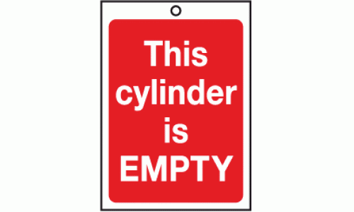 This cylinder is empty sign