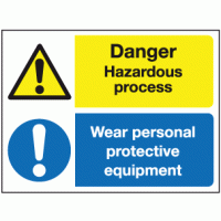 Danger hazardous process wear personal protective equipment
