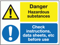 Danger hazardous substances check ins...