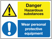 Danger hazardous substances wear pers...