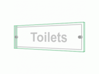 Toilets Sign - Clearview Printed onto...