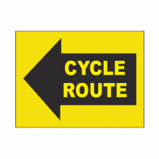 Cycle Route Left Sign