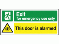 Exit for emergency use only this door...
