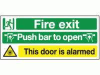 Fire exit push bar to open this door ...
