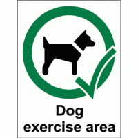 Dog Exercise Area sign
